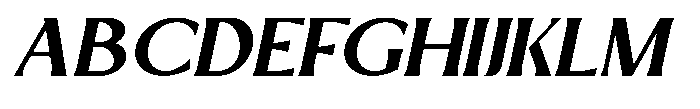 Mizhon Flare Extra Bold Slanted Font UPPERCASE