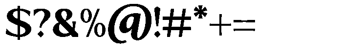 Mizhon Flare Extra Bold Font OTHER CHARS