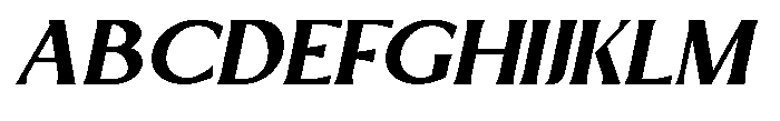 Mizhon Flare Heavy Slanted Font UPPERCASE