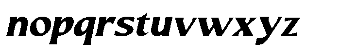 Mizhon Flare Heavy Slanted Font LOWERCASE