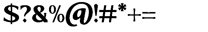 Mizhon Flare Heavy Font OTHER CHARS