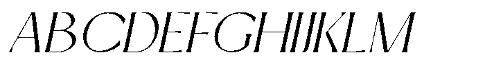 Mizhon Flare Light Slanted Font UPPERCASE