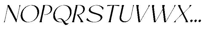 Mizhon Flare Light Slanted Font UPPERCASE