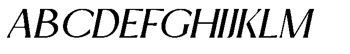 Mizhon Flare Medium Slanted Font UPPERCASE