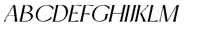 Mizhon Flare Slanted Font UPPERCASE