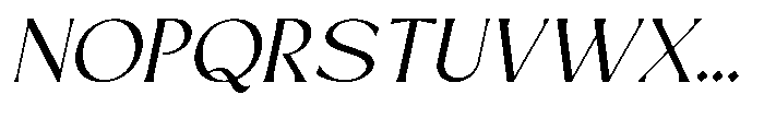 Mizhon Flare Slanted Font UPPERCASE