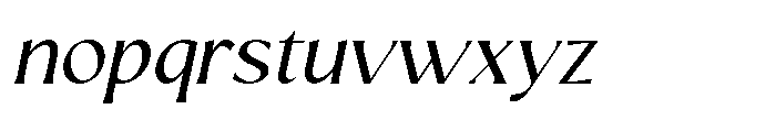 Mizhon Flare Slanted Font LOWERCASE