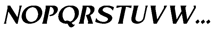 Mizhon Heavy Flare Slanted Font UPPERCASE