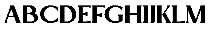 Mizhon Heavy Flare Font UPPERCASE