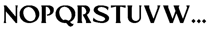 Mizhon Heavy Flare Font UPPERCASE
