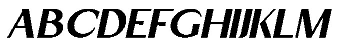Mizhon Heavy Sans Slanted Font UPPERCASE