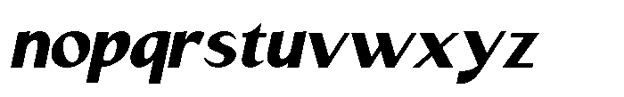 Mizhon Heavy Sans Slanted Font LOWERCASE