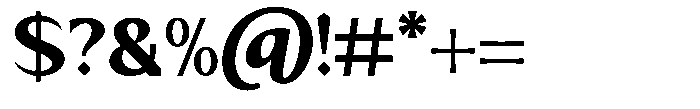 Mizhon Heavy Sans Font OTHER CHARS
