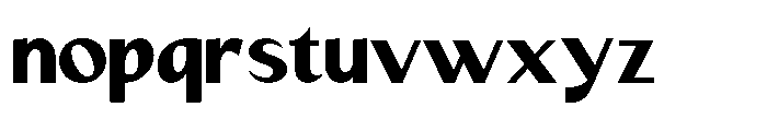 Mizhon Heavy Sans Font LOWERCASE