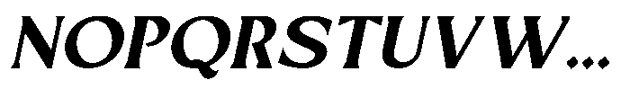 Mizhon Heavy Serif Slanted Font UPPERCASE