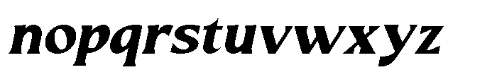 Mizhon Heavy Serif Slanted Font LOWERCASE
