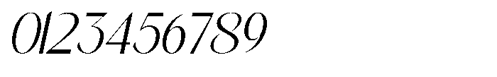 Mizhon Light Sans Slanted Font OTHER CHARS