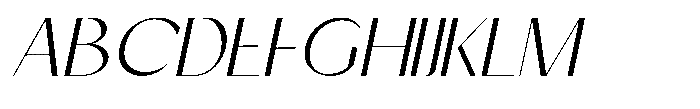 Mizhon Light Sans Slanted Font UPPERCASE