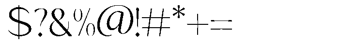 Mizhon Light Sans Font OTHER CHARS