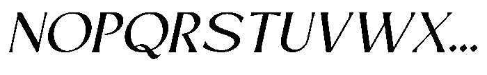 Mizhon Medium Flare Slanted Font UPPERCASE