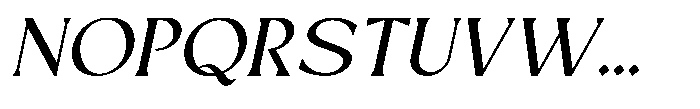 Mizhon Medium Serif Slanted Font UPPERCASE