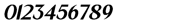Mizhon Sans Bold Slanted Font OTHER CHARS