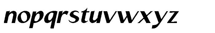 Mizhon Sans Bold Slanted Font LOWERCASE