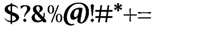Mizhon Sans Bold Font OTHER CHARS
