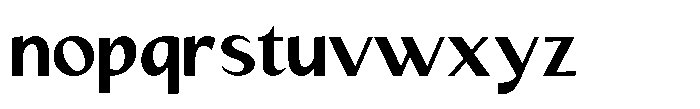 Mizhon Sans Bold Font LOWERCASE