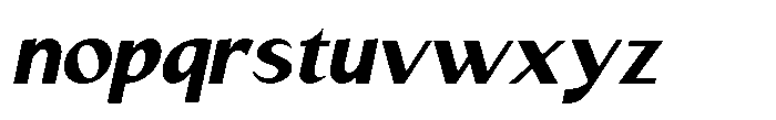 Mizhon Sans Extra Bold Slanted Font LOWERCASE