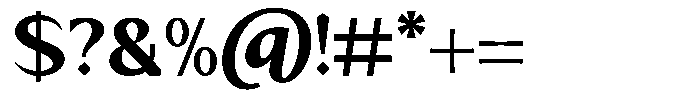 Mizhon Sans Extra Bold Font OTHER CHARS