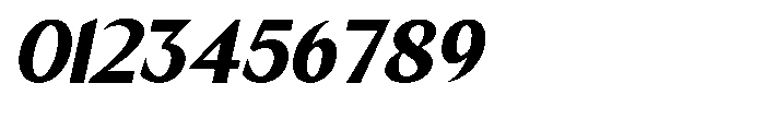 Mizhon Sans Heavy Slanted Font OTHER CHARS