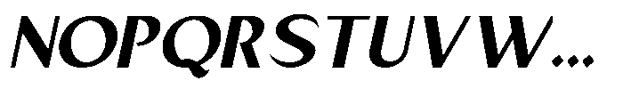 Mizhon Sans Heavy Slanted Font UPPERCASE