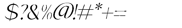 Mizhon Sans Light Slanted Font OTHER CHARS