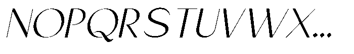 Mizhon Sans Light Slanted Font UPPERCASE