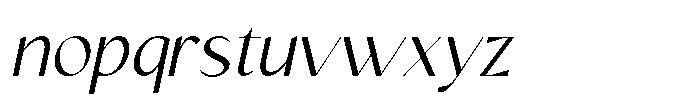Mizhon Sans Light Slanted Font LOWERCASE
