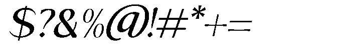Mizhon Sans Medium Slanted Font OTHER CHARS