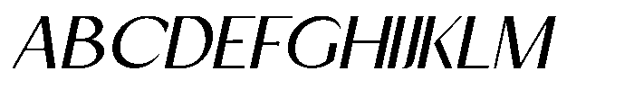 Mizhon Sans Medium Slanted Font UPPERCASE