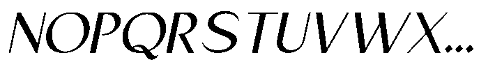 Mizhon Sans Medium Slanted Font UPPERCASE