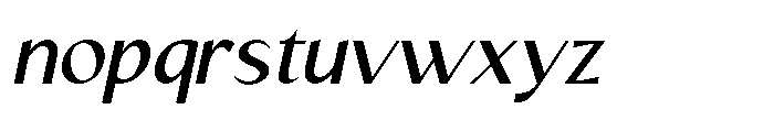 Mizhon Sans Medium Slanted Font LOWERCASE