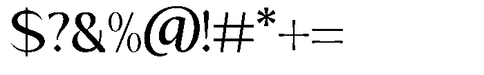 Mizhon Sans Medium Font OTHER CHARS
