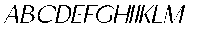 Mizhon Sans Slanted Font UPPERCASE