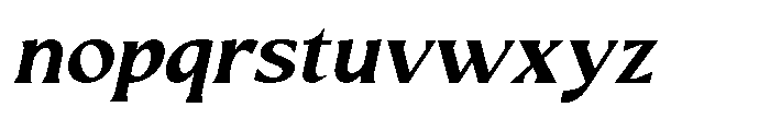 Mizhon Serif Bold Slanted Font LOWERCASE