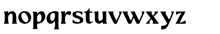 Mizhon Serif Bold Font LOWERCASE