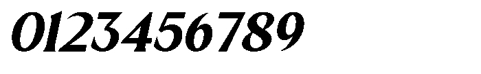 Mizhon Serif Extra Bold Slanted Font OTHER CHARS