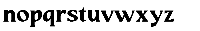 Mizhon Serif Extra Bold Font LOWERCASE