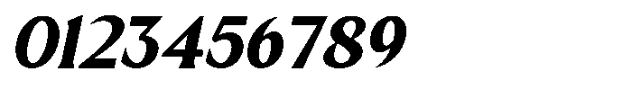 Mizhon Serif Heavy Slanted Font OTHER CHARS