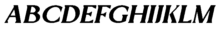 Mizhon Serif Heavy Slanted Font UPPERCASE