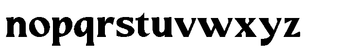 Mizhon Serif Heavy Font LOWERCASE