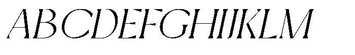 Mizhon Serif Light Slanted Font UPPERCASE